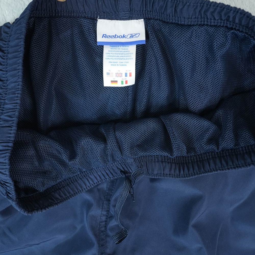 Vintage Reebok Athletic Shorts Women XL Navy Blue Mesh Lined Teflon Y2K 2004 - Picture 3 of 12